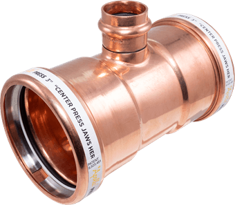 APOLLO 10077768 2-1/2" X 2-1/2" X 2" COPPER TEE 811R PRESS X PRESS X PRESS