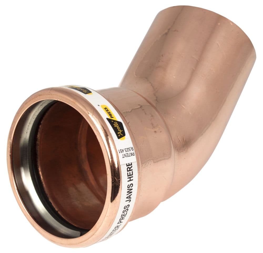 APOLLO 10062047 4" COPPER STREET 45 ELBOW 806-2 FTG X PRESS