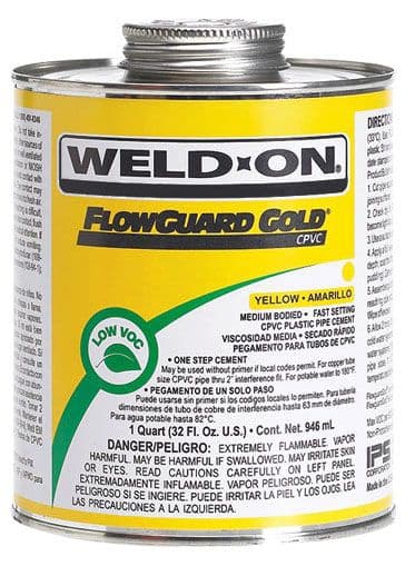 1 Pint Flowguard Gold Yellow Cpvc Cement (Medium)