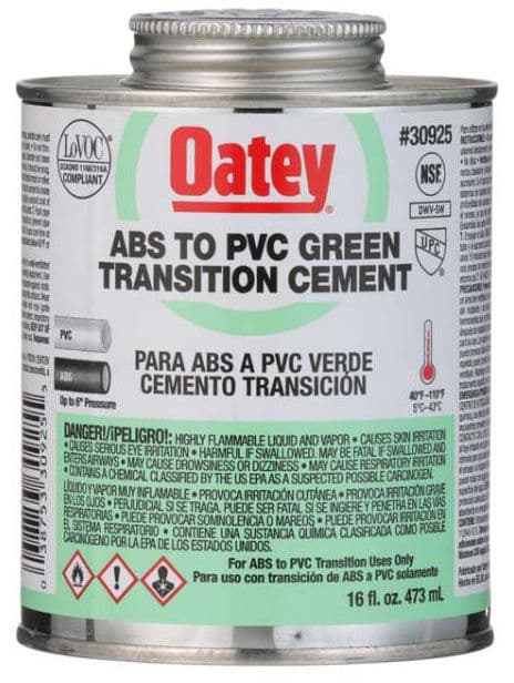 OATEY 16oz ABS TO PVC GREEN TRANS CEMENT