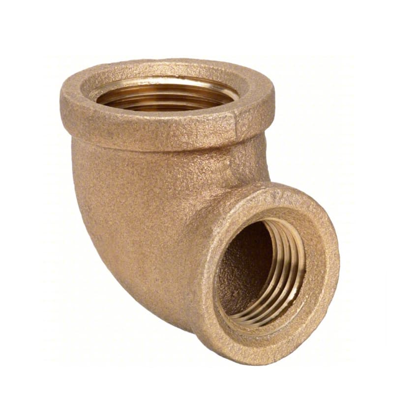 BF B-RL1108 4" X 2" BRASS RED ELBOW